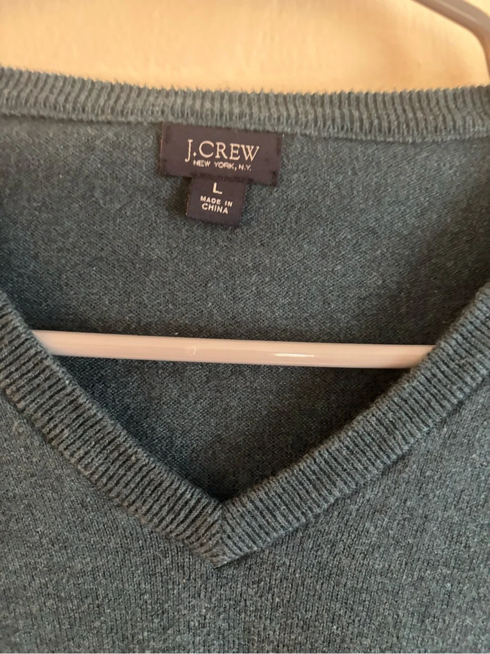 J. Crew Men’s Teal V-Neck Sweater - Solid Teal